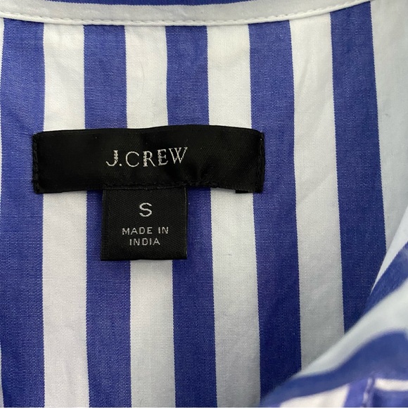 J Crew Ruffle Button Up Mixy Stripe Blouse Top - Picture 8 of 12